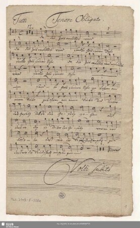 Da die Zeit erfüllet war sandte Gott - Mus.3149-E-500 - Mus.3149-E-500a : V (2), Coro, orch, bc