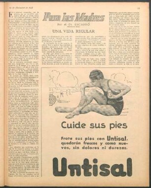 Para las madres : Una vida regular