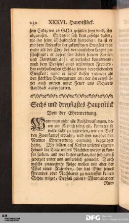 XXXVI. Hauptstück. Von der Ehrenrettung.