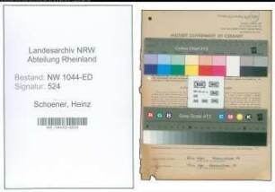 Entnazifizierung Heinz Schoener , geb. 05.08.1903 (Lehrer)