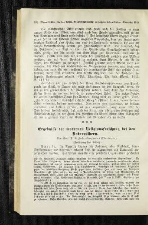 Ergebnisse der modernen Religionsforschung bei den Naturvölkern : (Fortsetzung und Schluß)