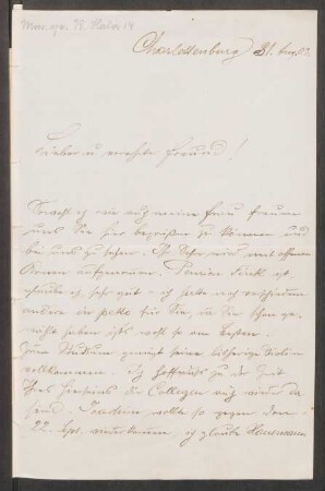 Brief an Edward Speyer : 31.08.1903