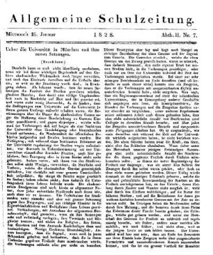 Ueber die Universität in München und ihre neuen Satzungen : (Beschluss.)