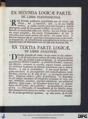 Ex Tertia Parte Logicae.