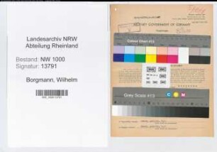 Entnazifizierung Wilhelm Borgmann, geb. 02.10.1898 (Postassistent)