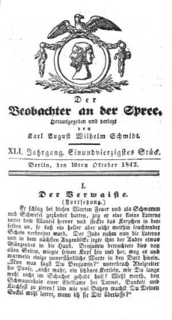 41. Stueck, 10. Oktober 1842