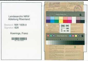 Entnazifizierung Franz Koenings , geb. 08.06.1886 (Lehrer)