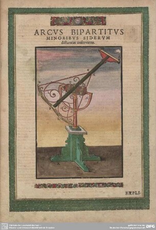 Arcus Bipartitus Mnoribus Siderum distantiis inserviens.
