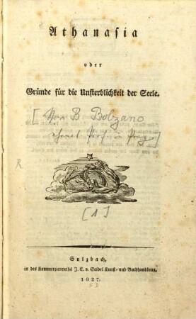 Athanasia oder Gründe für die Unsterblichkeit der Seele