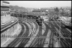 Bern: Hauptbahnhof Bern, Gleisanlagen, vom oberen Stockwerk