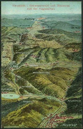 Neustadt i. Schwarzwald und Höllental aus der Vogelschau