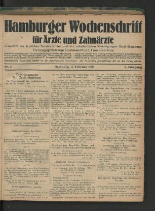 Nr. 5. 4. Februar 1923