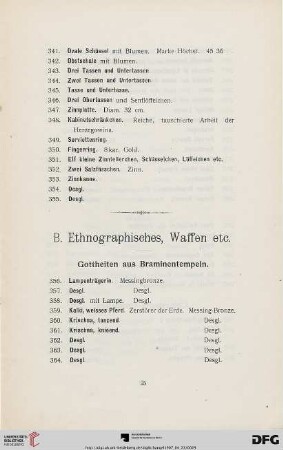 Ethnographisches, Waffen (Nr. 356-738)