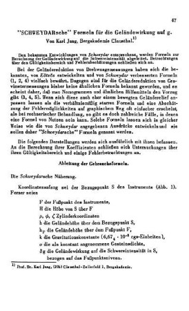 "Schweydarsche" Formeln für die Geländewirkung auf g.