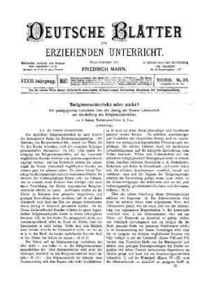 Religionsunterricht oder nicht? : ein pädagogisches Gutachten über den Antrag der Bremer Lehrerschaft auf Abschaffung des Religionsunterrichtes ; (Fortsetzung)