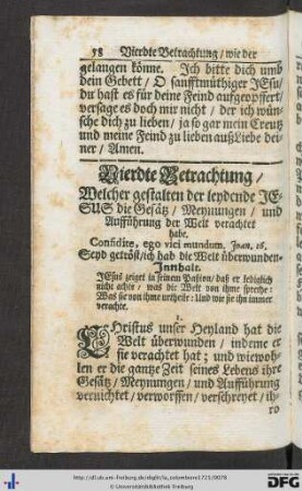 Vierdte Betrachtung.