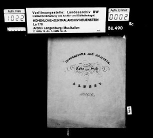 Albert Prinz von Sachsen-Coburg-Gotha (1819-1861): Invocazione all´armonia / Coro con Soli / Albert / P.S.C.G.