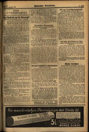 Dritte Ausgabe vom Freitag, den 06. Dezember 1935.