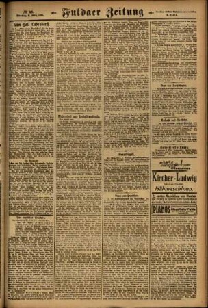 Zweite Ausgabe vom Dienstag, den 11. März 1924.