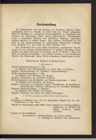 Vorbemerkung