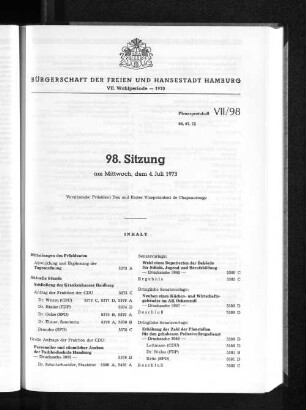 98. Sitzung