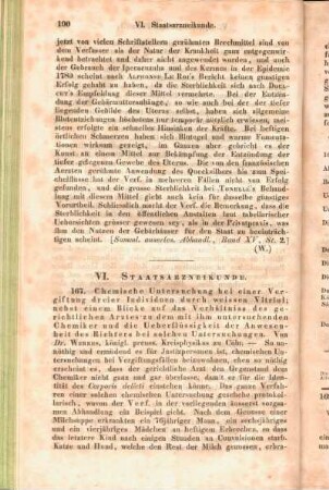 VI. Staatsarzneikunde.