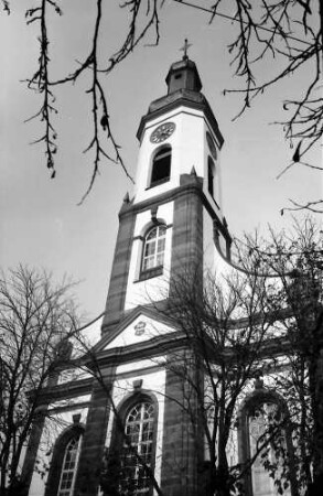 Meißenheim: Kirchturm von unten