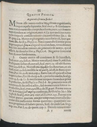 II. Quaestio Physica.