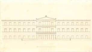 Gärtner, Friedrich von; Athen (Griechenland); Königliche Residenz (Athener Schloss) - Aufriss