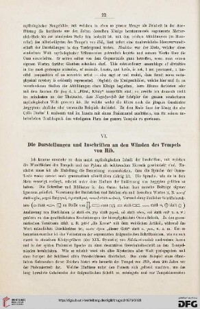 VI. Darstellungen und inschriften an den Wänden des Tempels von Hib