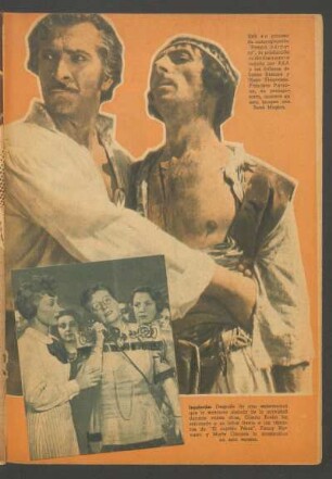 [Fotografías de escenas de las peliculas "Pampa bárbara" y "El capitán Pérez]