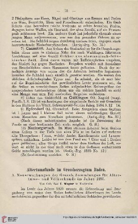 3: Altertumsfunde im Grossherzogtum Baden