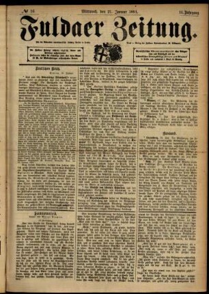 Ausgabe vom Mittwoch, den 21. Januar 1891.