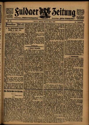 Zweite Ausgabe vom Freitag, den 17. März 1905.