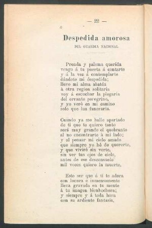 Despedida amorosa del guardia nacional
