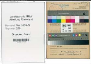 Entnazifizierung Franz Groecker , geb. 19.03.1899 (Postbeamter)