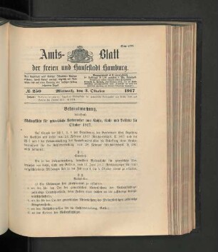 No. 250, 3. Oktober 1917
