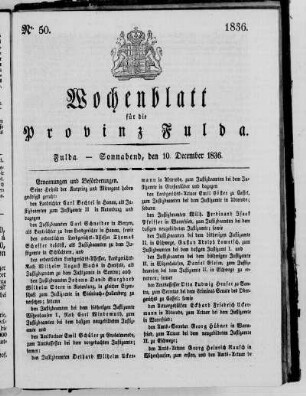 Nr. 50, Ausgabe vom 10. Dezember 1836