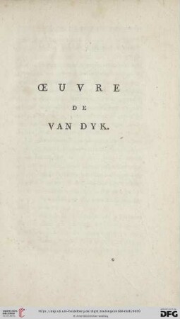 Œuvre de Van Dyk
