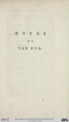 Œuvre de Van Dyk