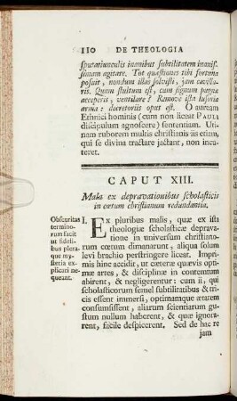 Caput XIII. Mala ex depravationibus scholasticis in cætum christianum redundantia.