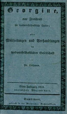 Elfter Jahrgang 1834. Zweites Heft. März und April.