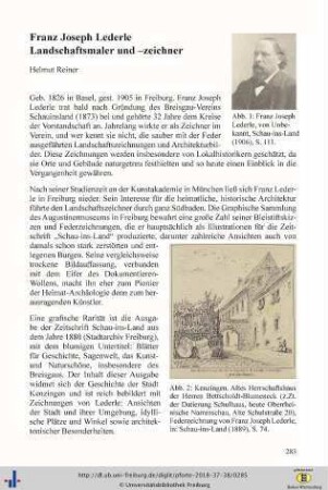 Franz Josef Lederle - Landschaftsmaler und -zeichner
