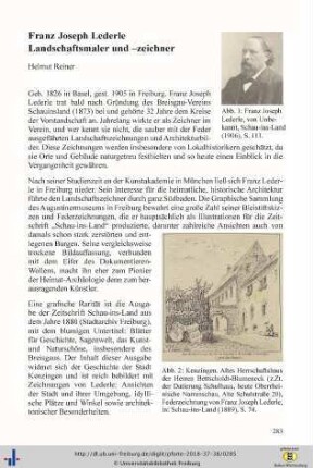 Franz Josef Lederle - Landschaftsmaler und -zeichner