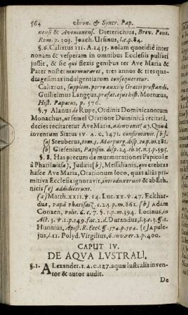Caput IV. De Aqua Lustrali