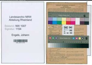 Entnazifizierung Johann Engels , geb. 09.01.1885 (Sparkassenrendant)