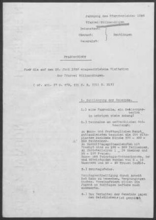 Willmandingen: Pfarrbericht 1926