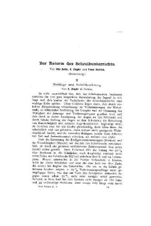 Zur Reform des Schreibunterrichts : (Fortsetzung)
