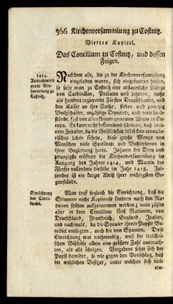 Viertes Kapitel. Das Concilium zu Costnitz, und dessen Folgen
