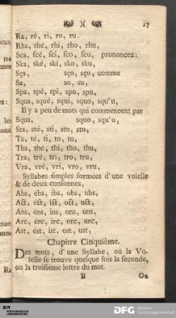 Chapitre Cinquième.